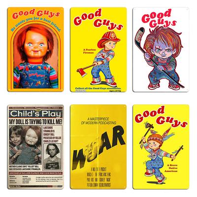 Kein Herr mehr. Good Guy Chucky Retro-Filme Good Guys Feuerwehrmann Child's Play Chucky Metal Party Cave Cinema Kino Blechschild Poster