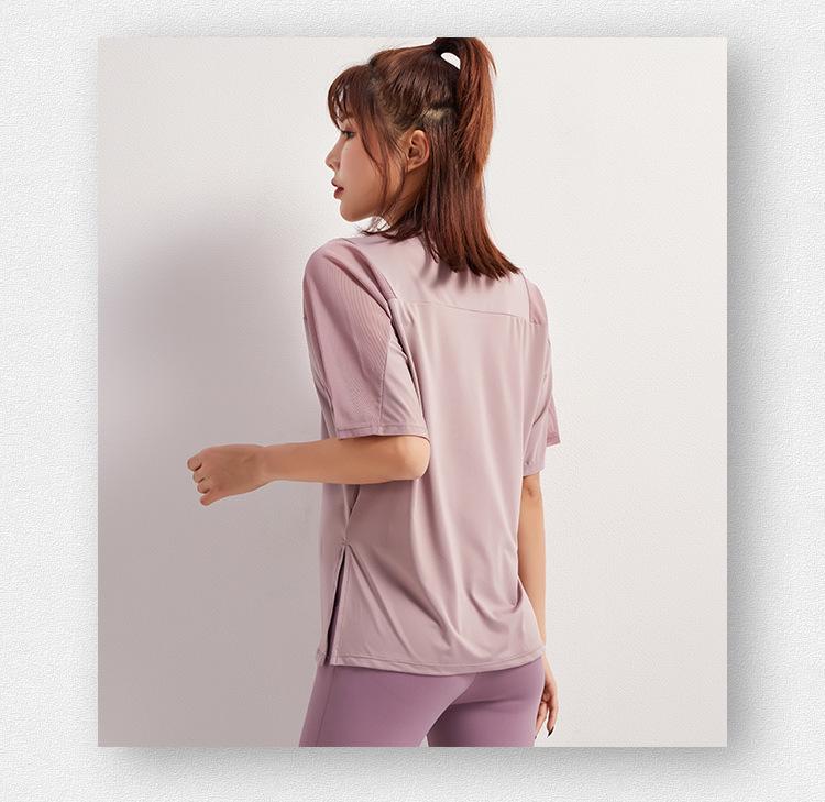 2025 Women's Quick-Dry Summer Yoga T-Shirt: Loose, Breathable Short Sleeve for Running & Fitness