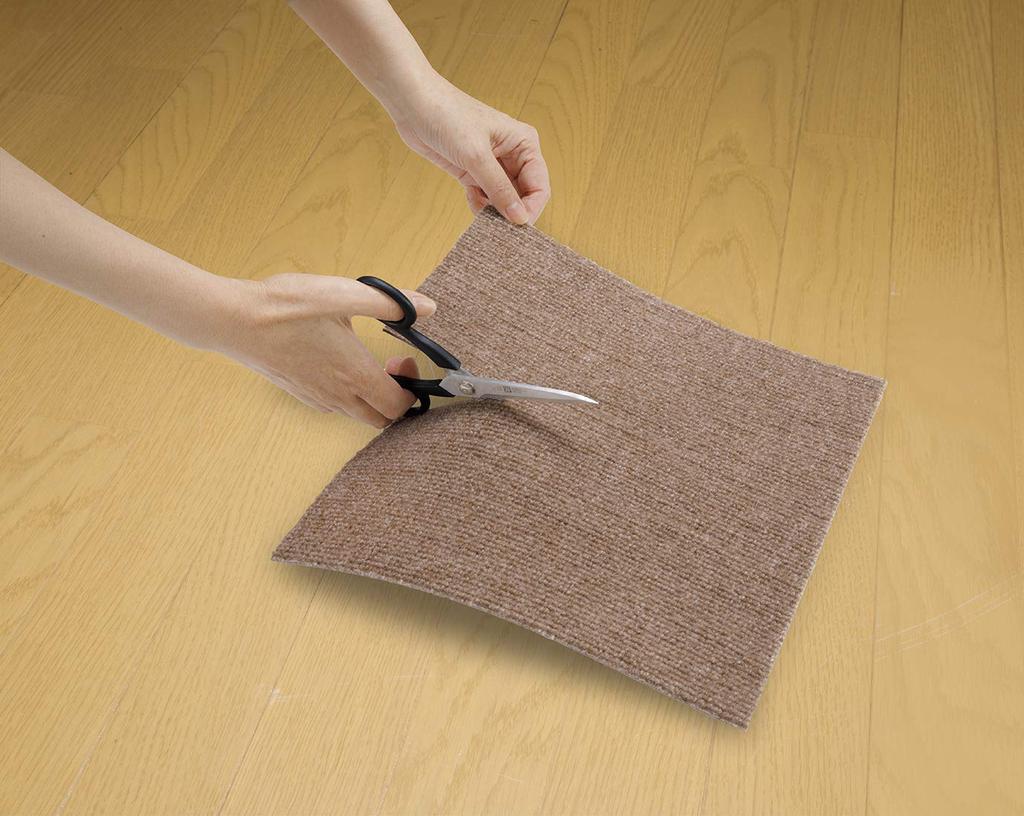 Sanko Joint Premium 9 Just Place and In Water Can Be Cut with Non-Slip Mat, Anti-Allergen Mat, Pieces, Brown, Carpet, Stick, KV-82 [Made Japan,