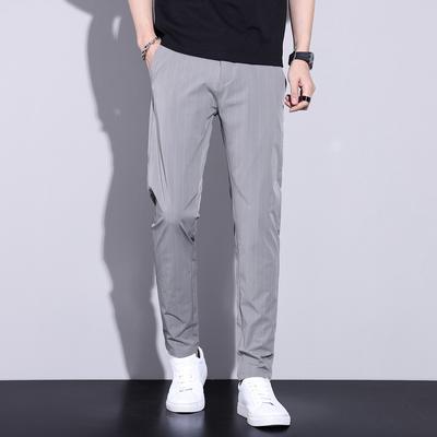 Spring and Summer Men's Nine-minute Casual Trousers Men's Teenage Casual Trousers Men's Trousers Versatile Slim Casual Trousers Men Tide