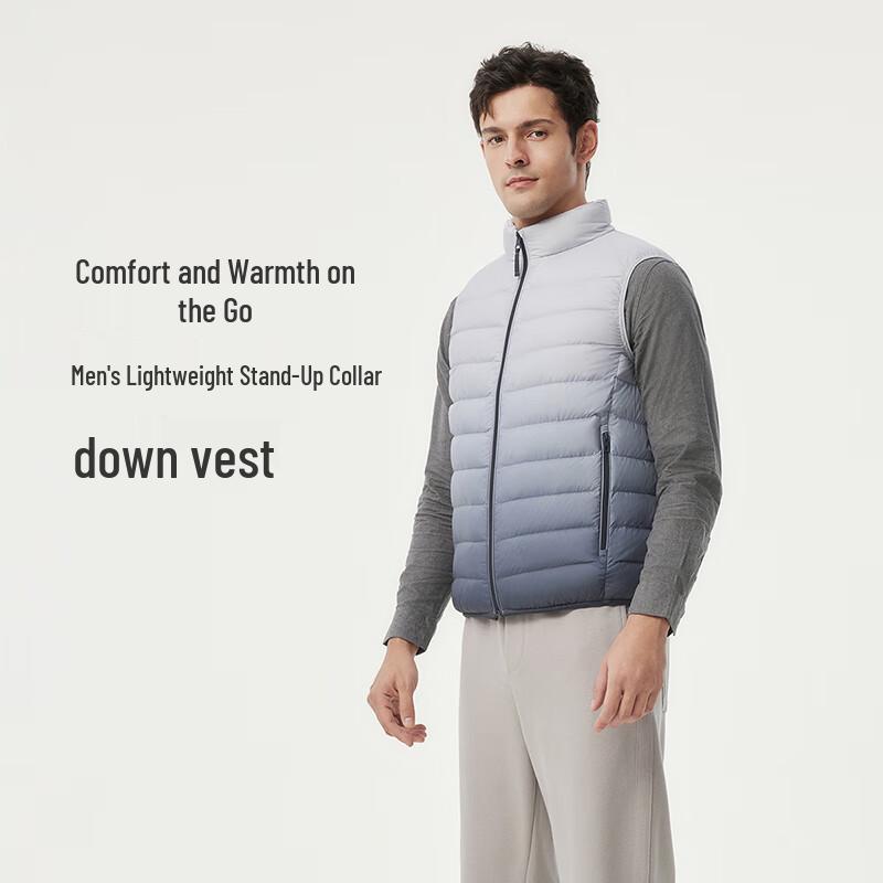 Tanboer Men's Lightweight Stand Collar Down Vest