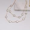 Fashion Pearl Choker Double Layer Sweater Chain European Style Girls Party Birthday Necklace Clothing Accessories