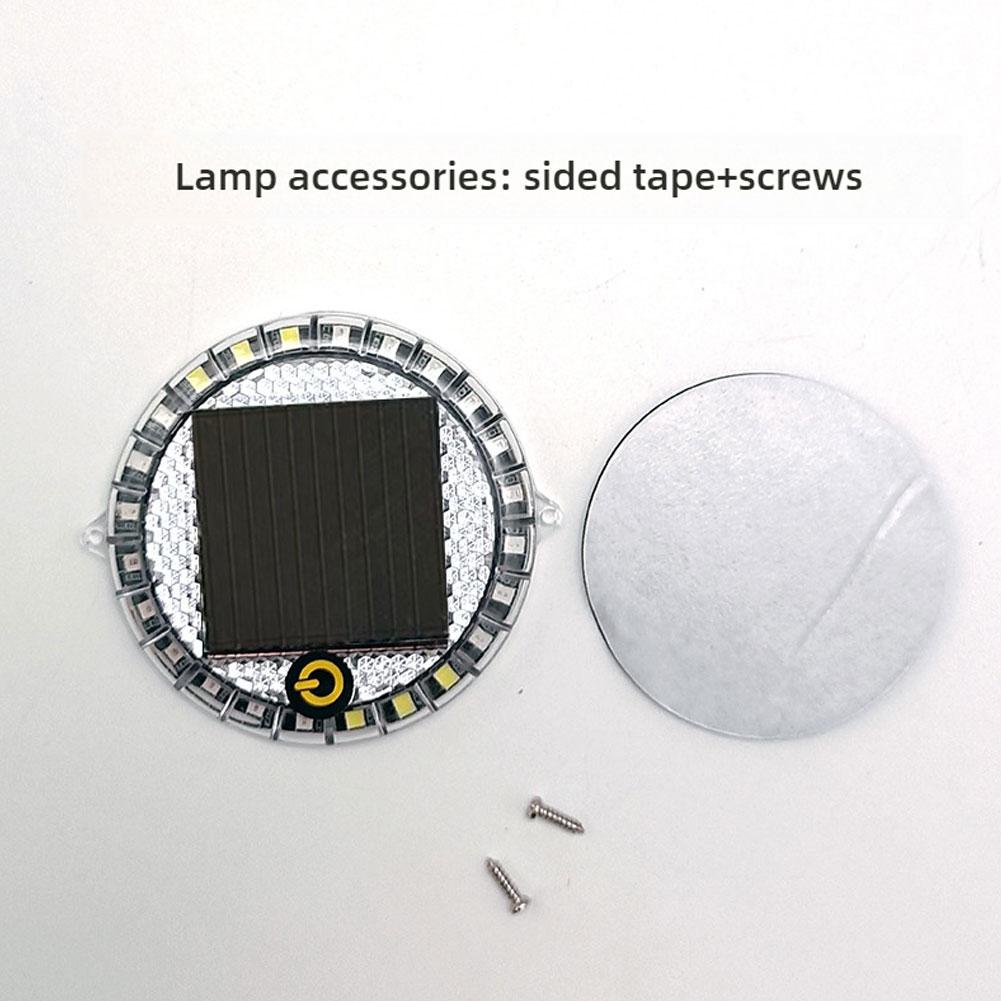 Lumière d'avertissement LED solaire Véhicules Lampe clignotante LED intelligente Étanche Alarme Fusées éclairantes clignotantes C9P5