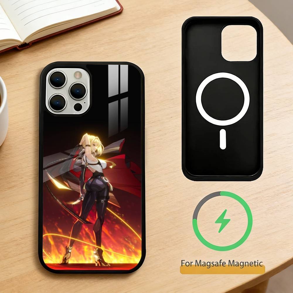 

Zzz-EvelynTheKnight Чехол для телефона для iPhone 14,16,15,13,17,12,Plus,Pro,Max Магнитный для Magsafe Матовый чехол iPhone17Pro