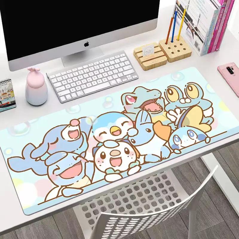 Anim Pokmon Pikachu Leather Mouse Pad Pokmon Gaming Extra Large Gaming Keyboard Desktop Pad Childrens Writing Table Mat