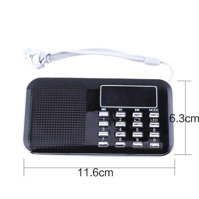 Portable LCD Digital AMCelsiusFM Radio Stereo   Speaker Music Player USB   TF Card