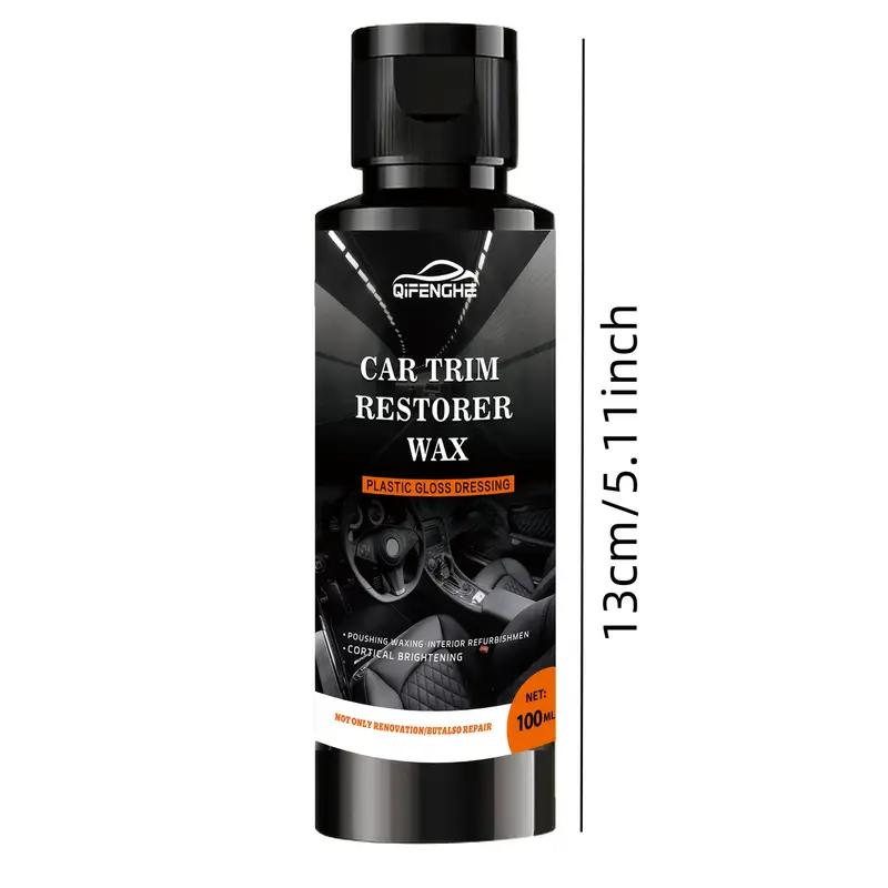 Multifunctional automotive repair wax - plastic parts refurbishment, interior gloss enhancement, tire protection agent
