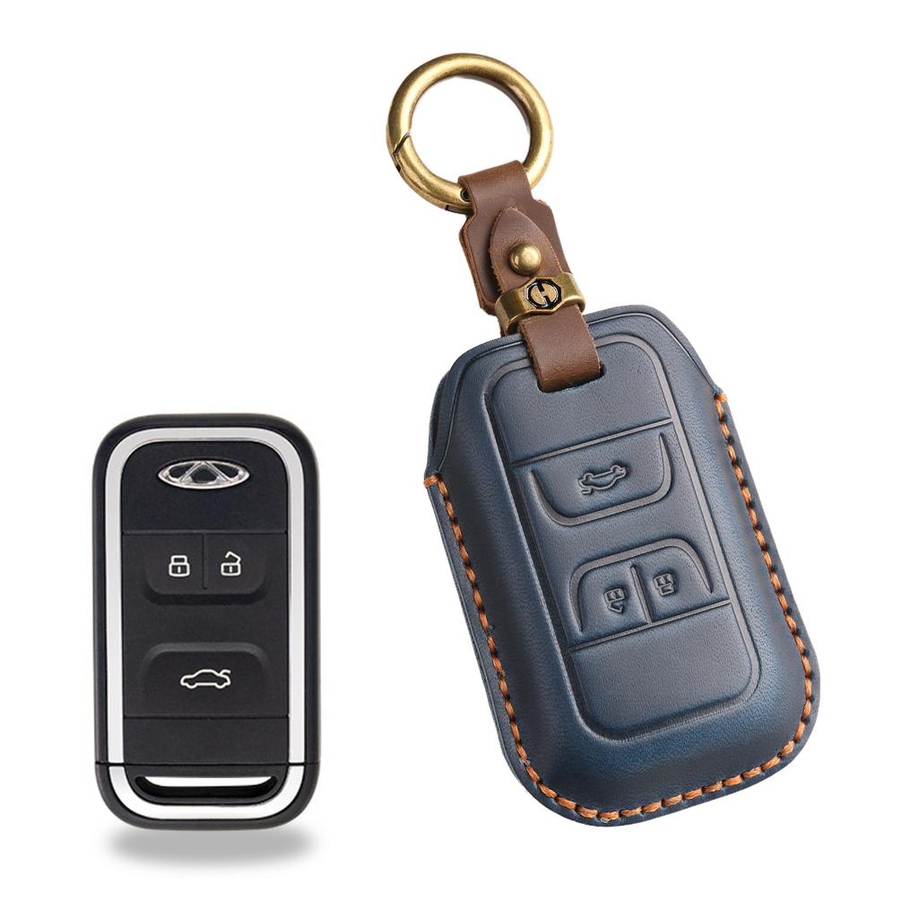 The New Retro Key Set Is Suitable for Chery Xingtu Txl Lingyun Lx Tiggo 3x Car Handmade Leather Bag.