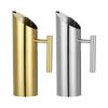 Elegant Gold Silver Nonrust Steel Pitcher With Ergonomic Grip Drip Proof Spouts Ideal For Dining Event And Daily Hydrations