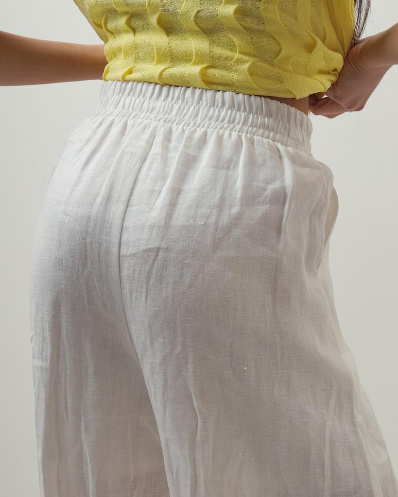 Linen Trousers Of White 4005 38 White