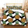 Cartoon Pineapple Duvet Cover Cute Tropical Fruit Pineapple Bedding Set Twin for Girl Teen Delicious Summer Food Comforter Cover