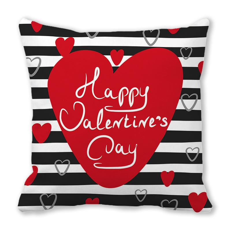 Home Decor Valentine'S Heart Love Wild Decorative Pillow Covers Pattern Cushion Cover Suitable For Sofa Bedroom Car Pillow Cover