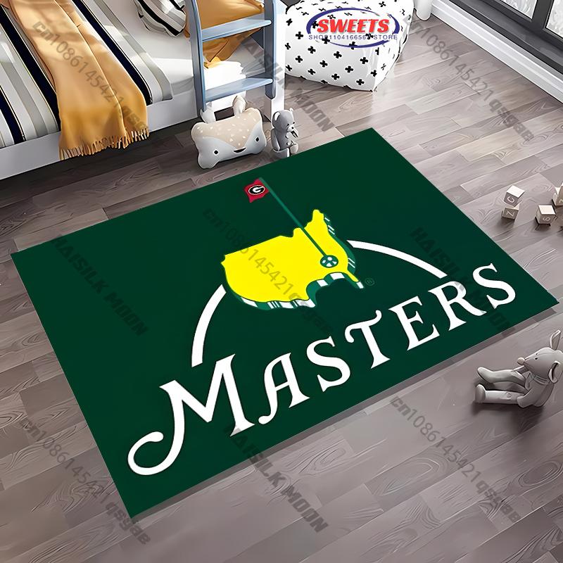 1PC P-Prem1um Golf M-Masters Logo Carpet Rug for Living Room Bedroom Sofa,Office Areas, Mat,Multi Size Optional, Great Gift Rug