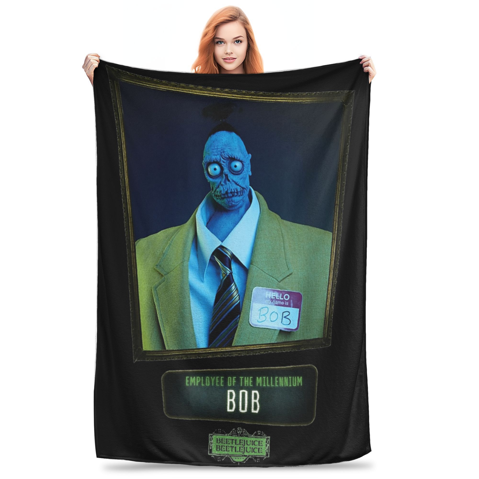 

B-Битлджус Сотрудник Тысячелетия Боб Плед для дивана Хэллоуин Пушистый Мягкий Плюшевый Плед Нескольких размеров Покрывало 30x40in