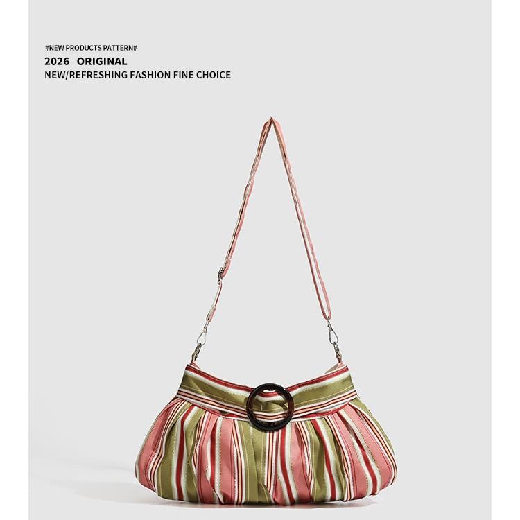 Gekreukelde Tas - Een Kleine, Niche, Verfijnde, Eenvoudig Geplooide, Retro Single-shoulder Dames Tas