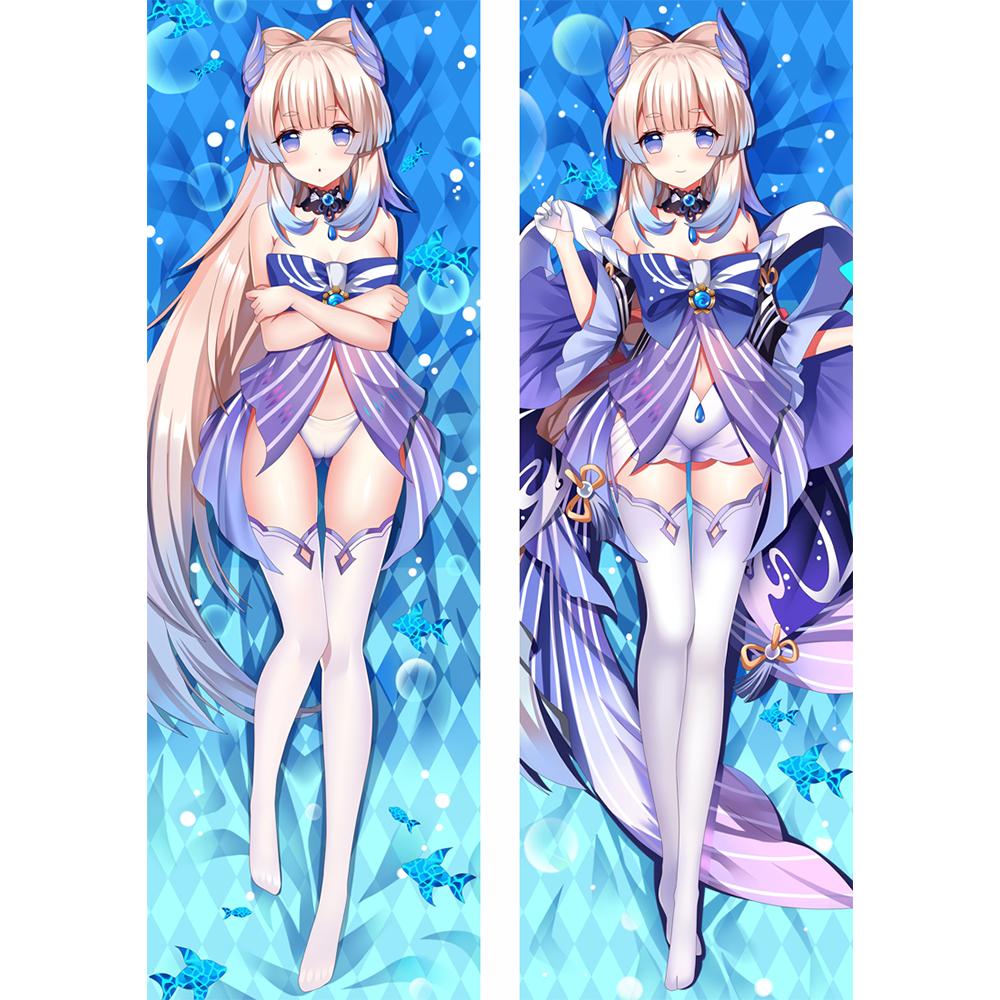 Anime Genshin Impact Sangonomiya Kokomi Dakimakura Umarmung Körper Kissenbezug Abdeckung Japanische Kissenbezug Kissen Bettwäsche Weihnachtsgeschenke