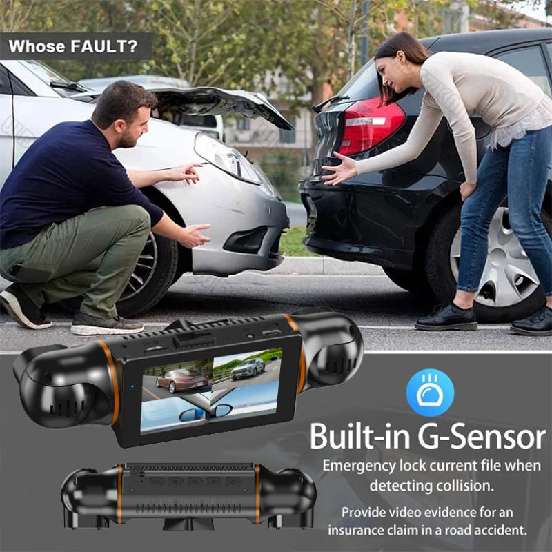 4-kanałowy rejestrator jazdy o wysokiej rozdzielczości 1080P z opcjonalną łącznością mobilną WIFI, pozycjonowaniem GPS, 24-godzinnym monitoringiem parkowania