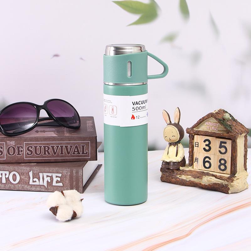 New stainless steel thermal insulation water cup business office straight cup handle cup lid gift water cup