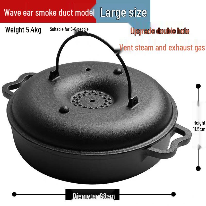 Thickened Cast Iron Sweet Potato Roasting Pot and Corn Grill