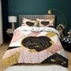 Room Decor Home Bedding Sets 2/3pcs Red Heart Printing Queen Size Pillowcase Duvet Cover Set Polyester Bedclothes