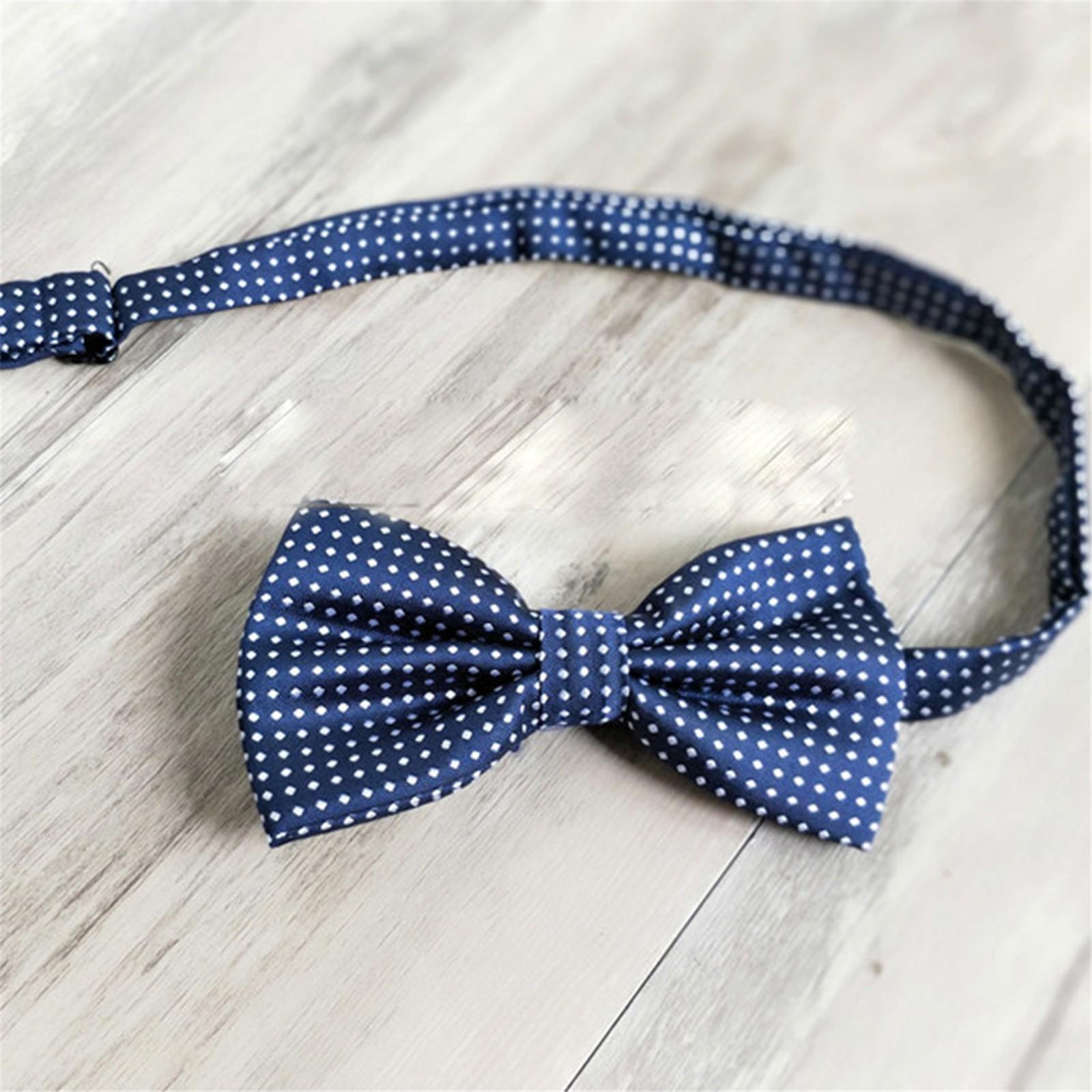 Men s Business Formal Cotton Bow Tie Adjustable Neck Strap Pre-Tied Bow Tie with Polka Dot Pattern Suitable for Various Formal Occasions One size