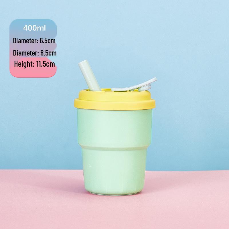 Korean Style Silicone Straw Cup: Drop & Heat Resistant Baby Training Cup