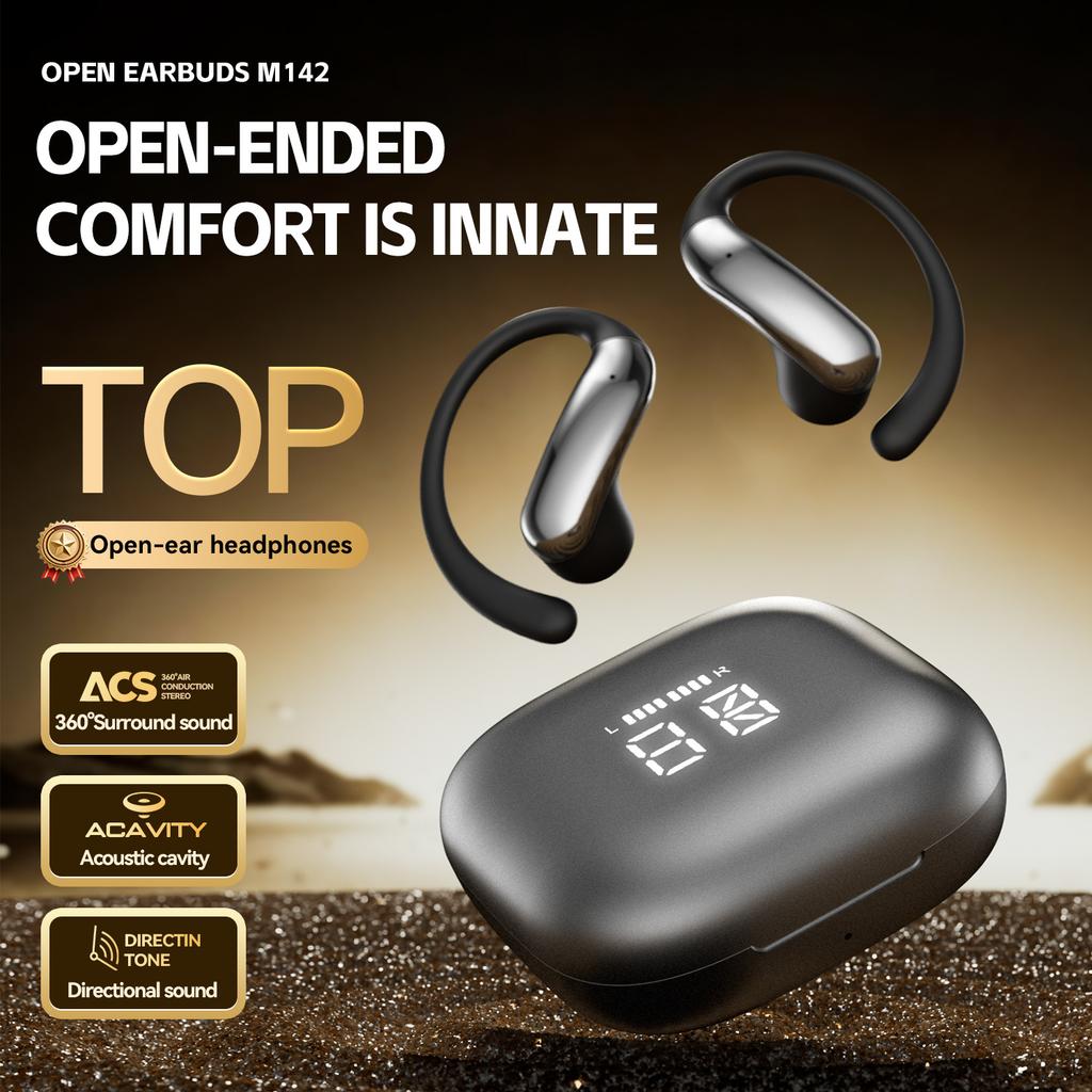 Wireless Smart Translator Open-Ear Earbuds, Bluetooth 6.0, Low Latency, HiFi, Long Play