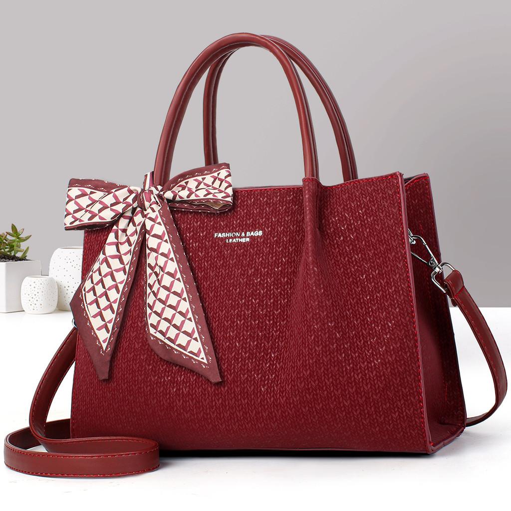 Classic Pu Tote Bag For Women With Large Capacity And Retro Style For Daily Use