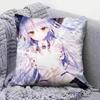 Angel Beats Anime Girl Cute Yui Kanade  Home Sofa Cushion Covers and Aecorative Custom Pillow Covers