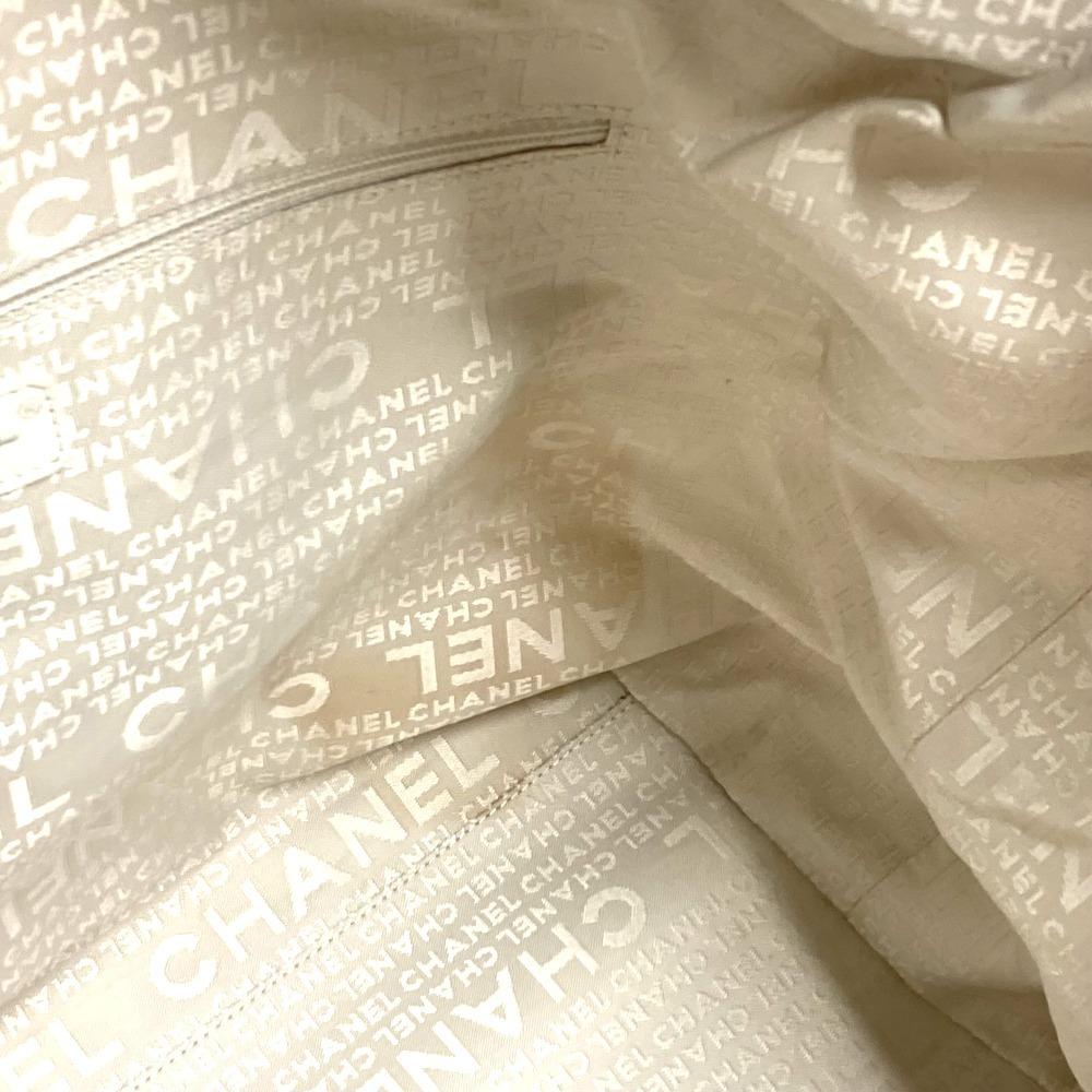 CHANEL Arabesque Bag Tote Bag Hand Bag Canvas White/Dark Navy Based