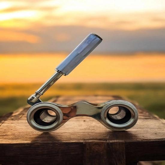Brass Folding Binocular Monocle Nautical Spyglass 10.16 cm Wedding Anniversary Birthday Christmas Graduation Day Thanksgiving Gift