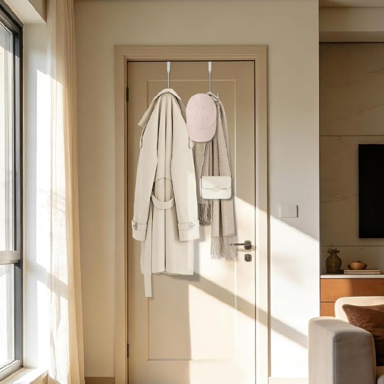 Stainless Steel Hanger For Jackets Scarves Practical Over The Door Hooks For Organizing Clothes Accessories