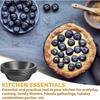 LMETJMA Mini Pie Pans Carbon Steel Pie Pans Nonstick Small Pie Tins Round Bread and Meat Pie Tins for Cake Bread Dessert