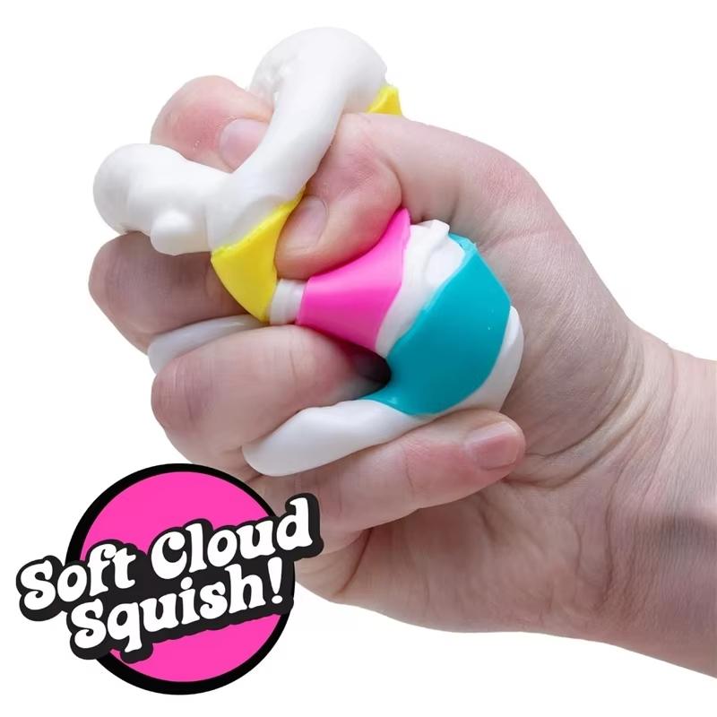 NeeDoh PEACE O' CAKE Rainbow Cake Squishy Toy Stress Fidget Sensory Toy Pizza Slice Soft Squishy Relief Pressure Desk Vent Gift