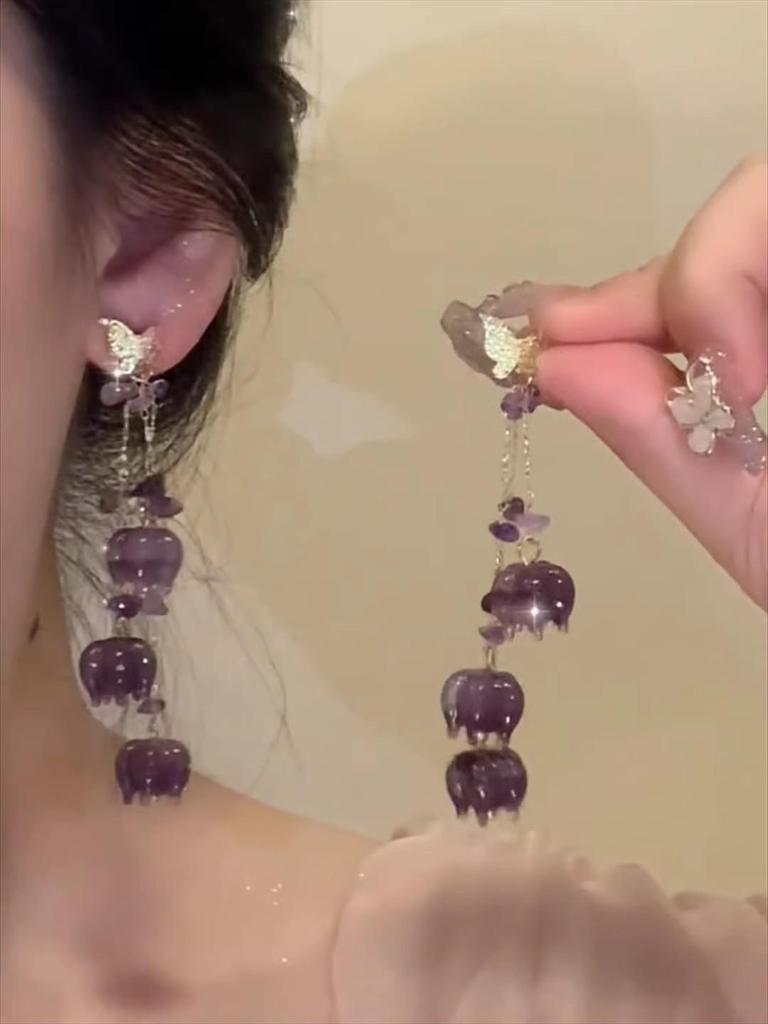 Super Glitzernde Zirkon Quastenohrringe - Vintage Koreanischer Influencer Stil 2025 Trend