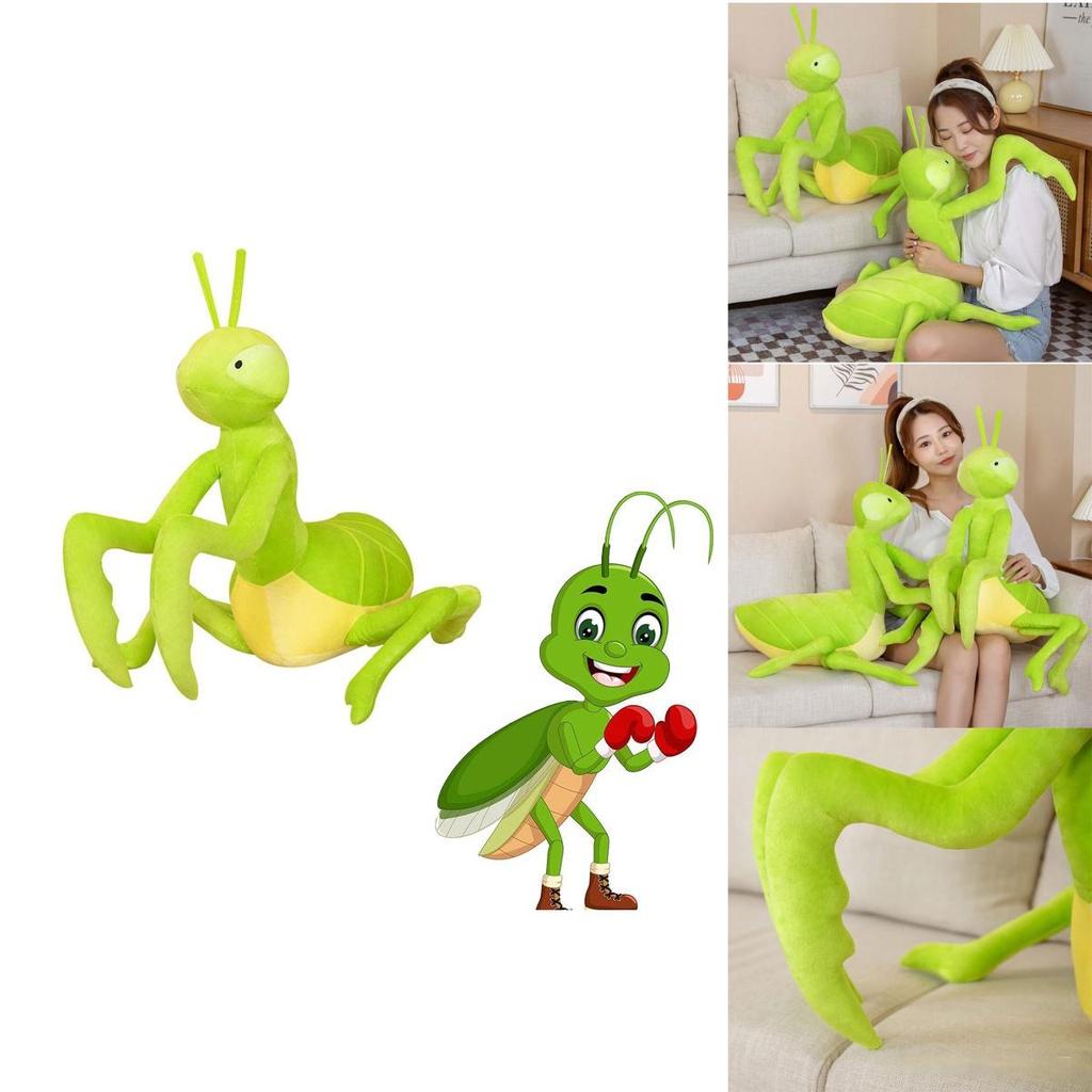 Large Plush Praying Mantis Stuffed Toy Super Soft Short Plush Cute And Creative Doll For Wholesale