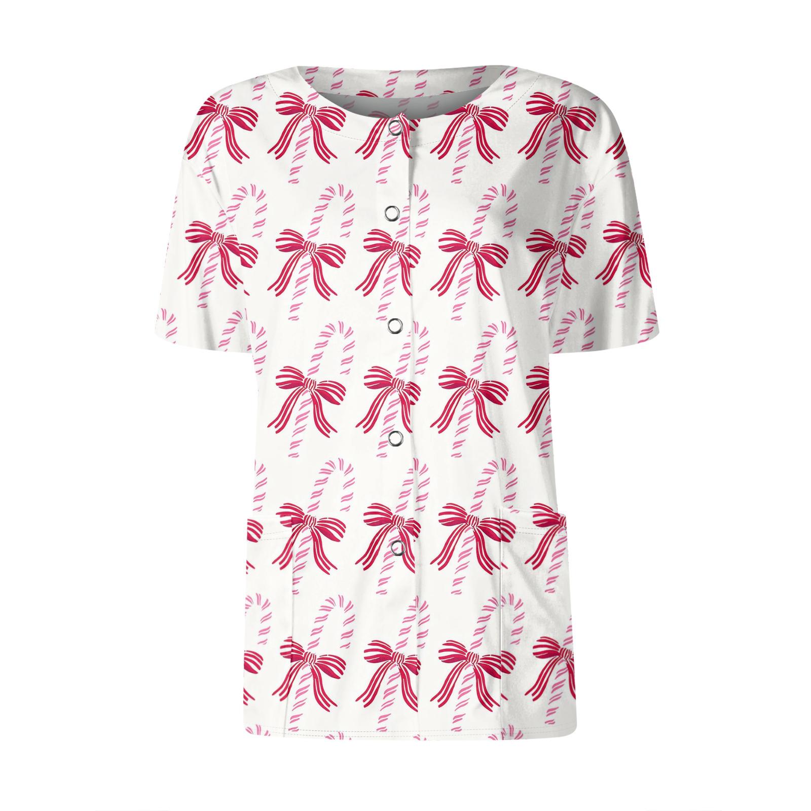 

Женские карманы с короткими рукавами и рисунком, воротник-стойка с рабочим принтом, однобортная защитная одежда, куртка-кардиган, топ S белый