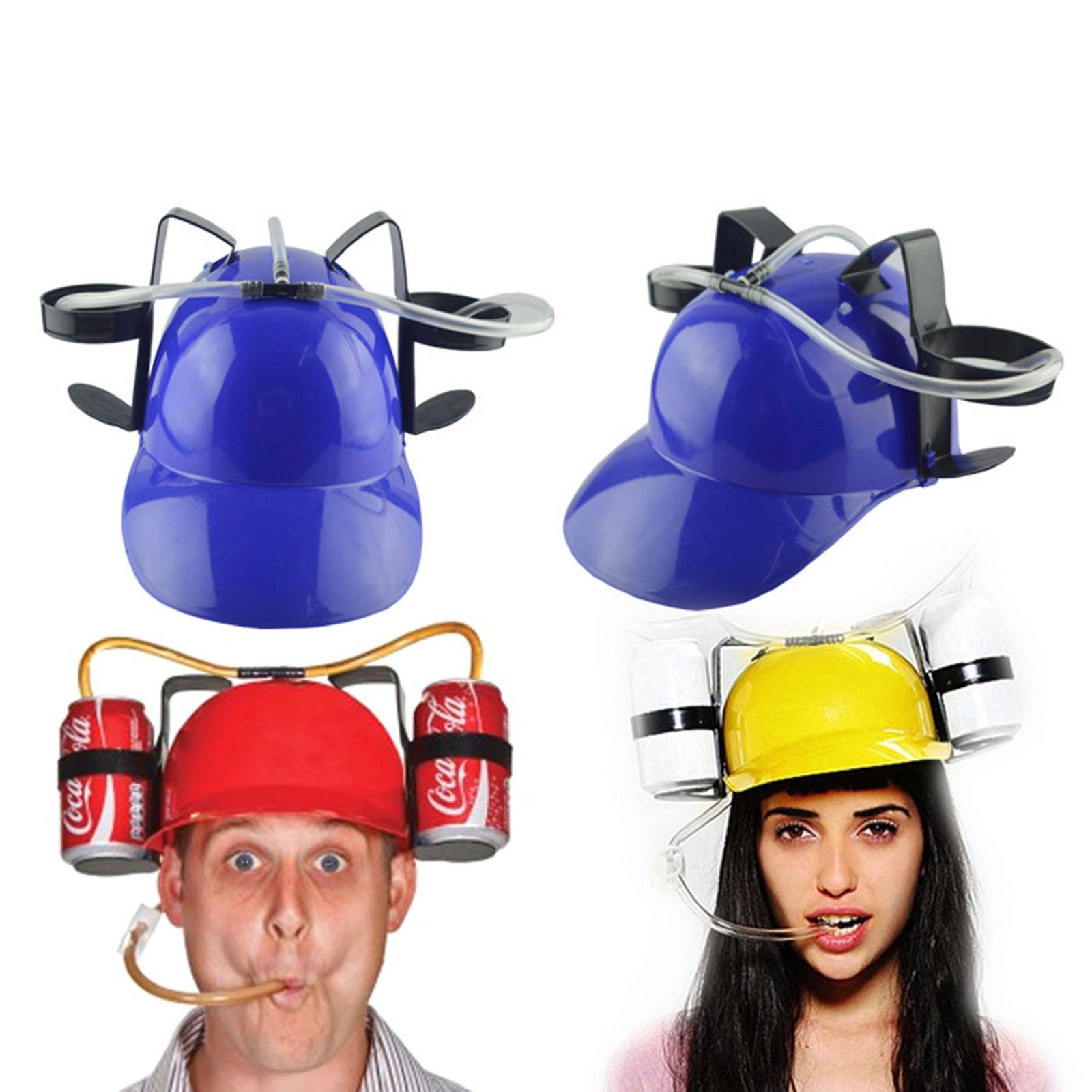 Novelty Place Casque à Boire - Porte-canettes Avec Paille Réutilisable - Fête Et Soirée Déjantée