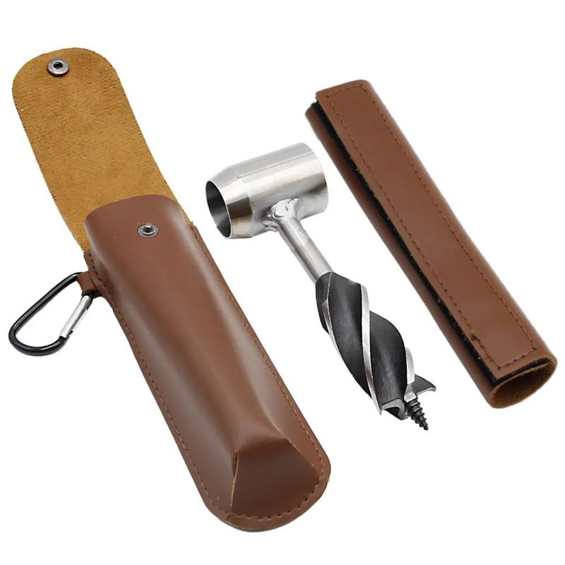 Tischlerbohrer für den Außenbereich, für Camping-Überlebenswerkzeuge, Bohren von Löchern, Hacken von Holz, Zubehör, Vierblatt-Stützbohrer