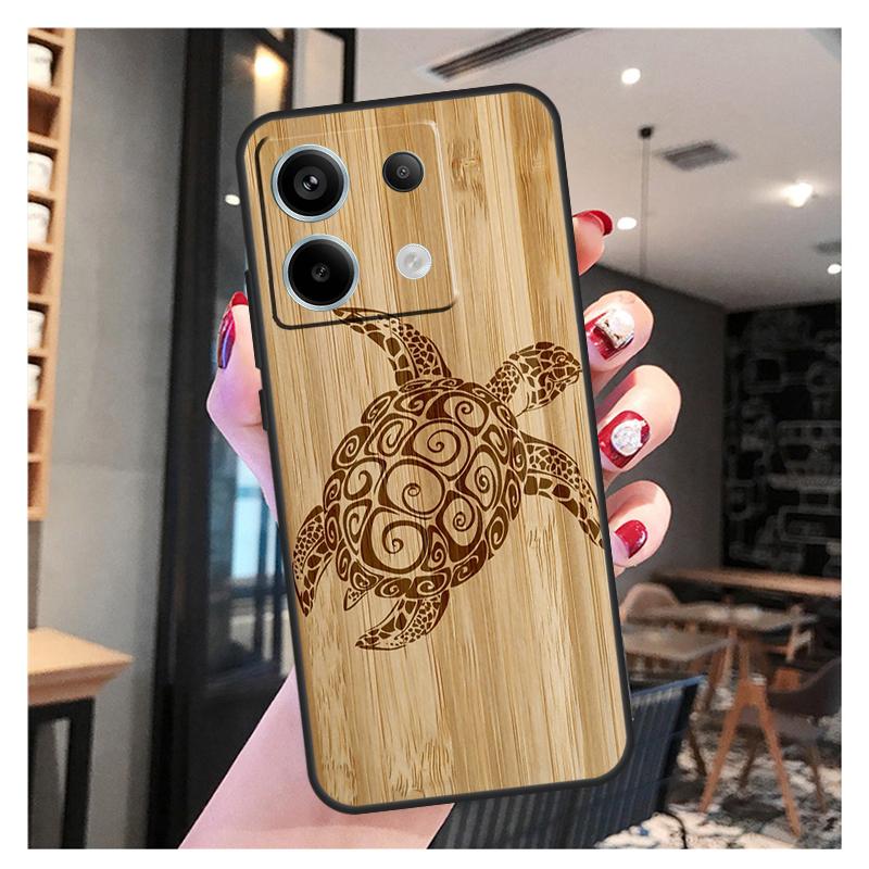 Turtle Wood Pattern Case For Xiaomi Redmi Note 11 9 10 12 13 Pro Plus 12S 11S 10S 9S Redmi 12 10C 12C 13C Cover