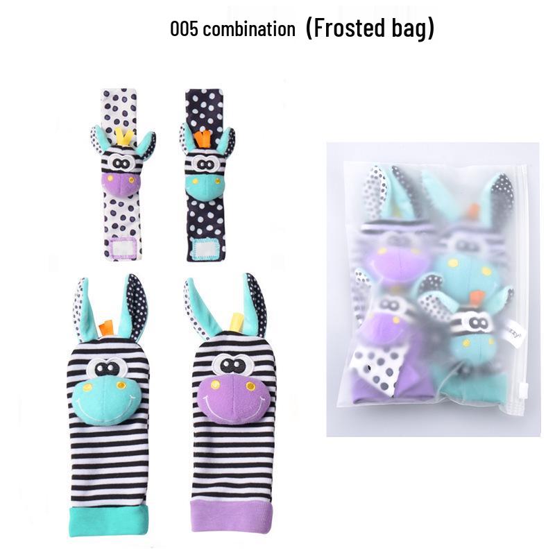 Set di sonagli da polso e caviglia per animali del bosco - Giocattoli a campanella educativi multi-stile