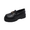 Weiwei Girl 681-3 Women's Height-Boosting Retro Loafers - Thick-Soled, Small Size, 2024 Style.