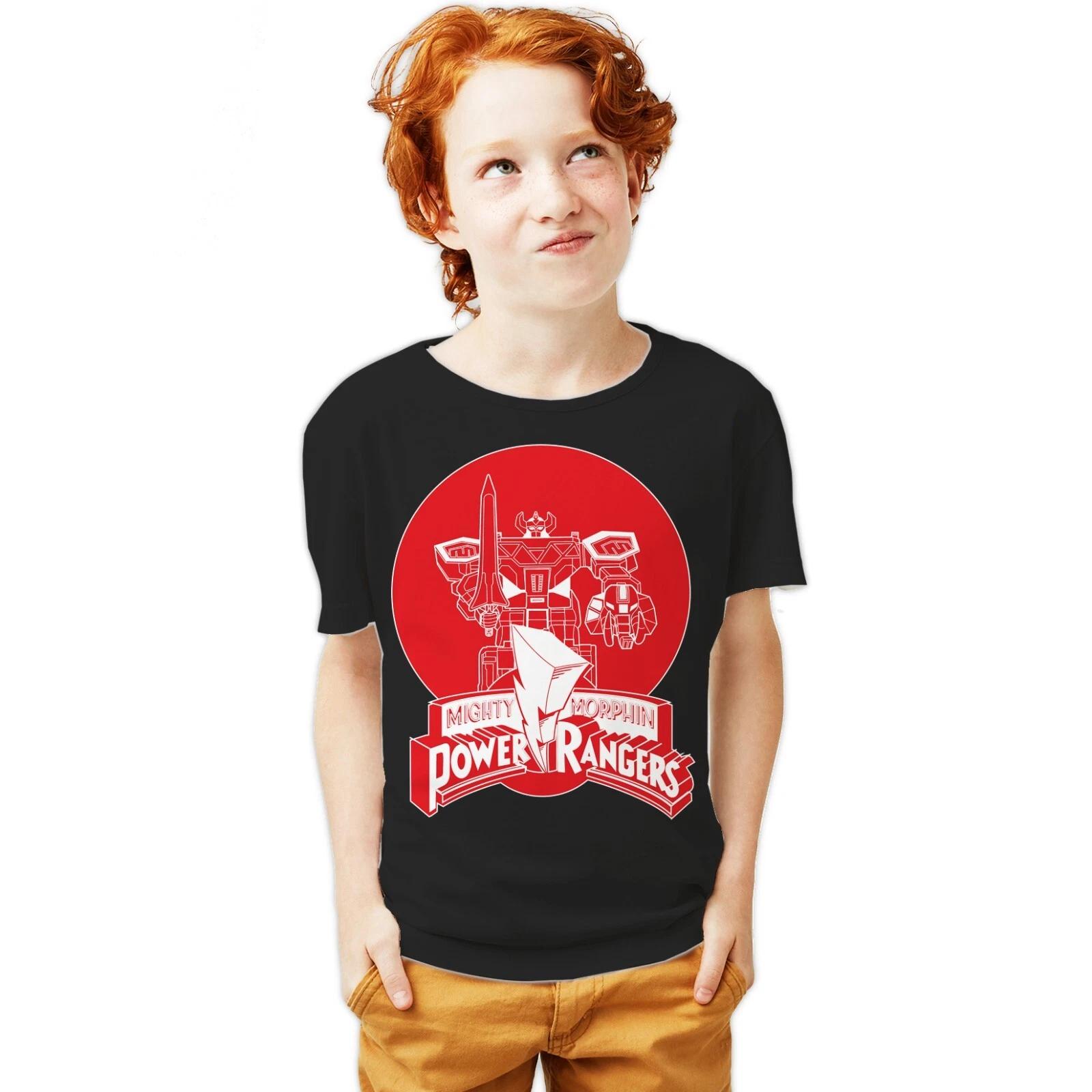 Power Rangers Logo Megazord Circle Official Youth T-Shirt For 12-14 Years 160