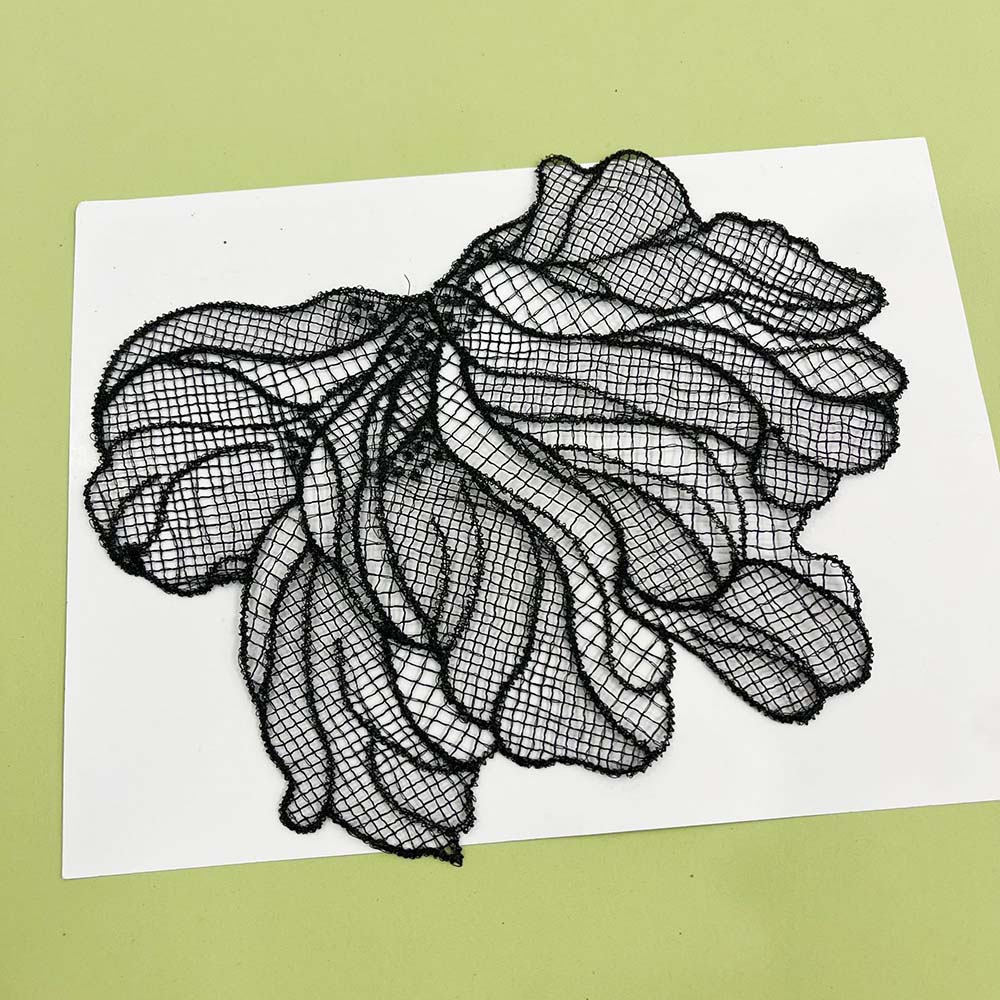 5Pcs White Mesh Flower Patch Bauhinia Appliques Wedding Repair 18*11cm