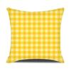 Daisy Flowers Green Yellow Plaid Double-Sided Printed Pillow Cover Short Plush Suitable Living Bedrooms Sofa Throw Cushion Cover
