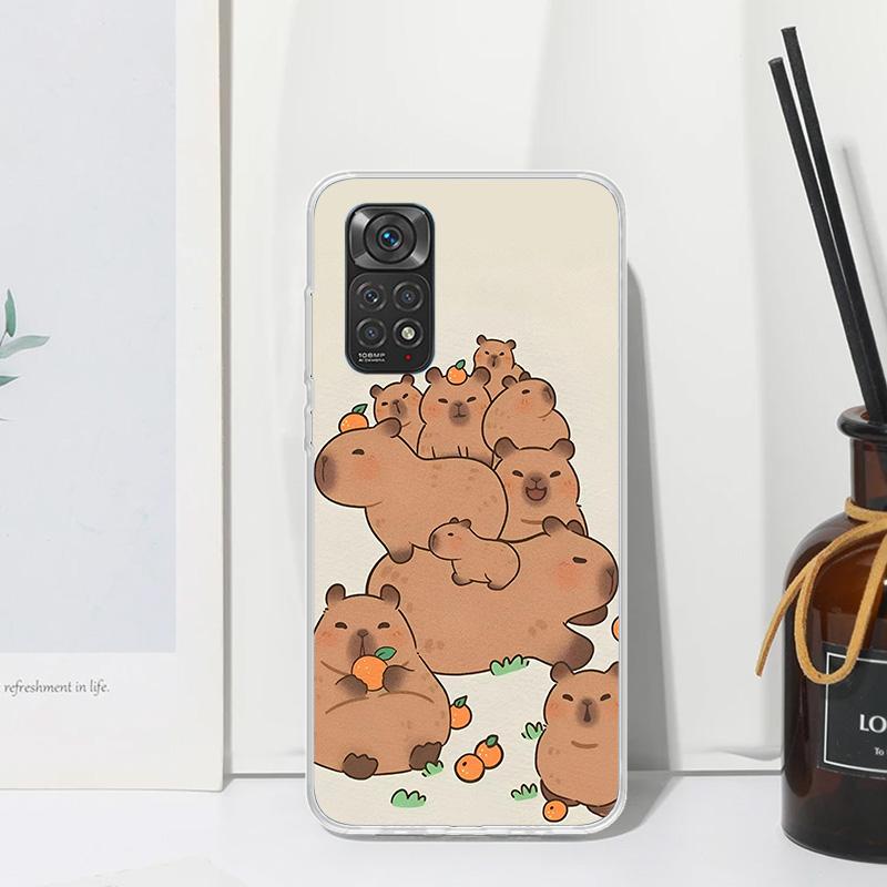 Funny Capybara Cartoon Animal Phone Case For Xiaomi Redmi Note 15 13 14S 14 Pro Plus 12S 11S 10S 12 11E 10 11T Art Fundas Back C
