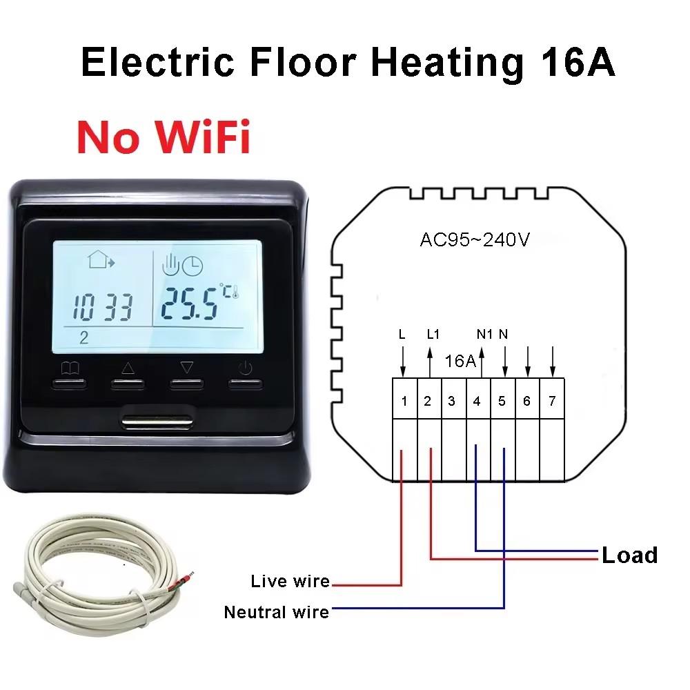 1PC Temperature Controller MINCO HEAT Programmable Tuya Smart WiFi Thermostat for Electric Floor/Water/Gas Boiler