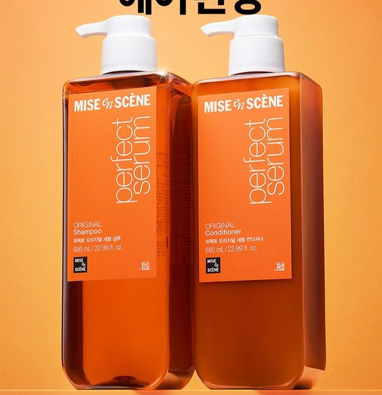Mise En Scene Perfect Serum Original Shampoo + Conditioner 680 ml X 2 Set