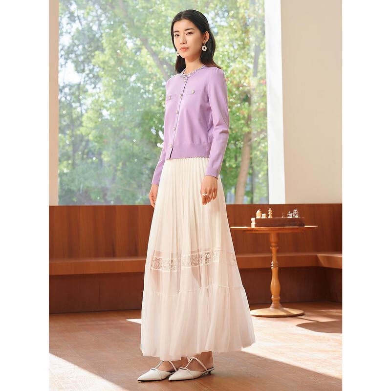 JUZUI Elegant Beaded Pullover Knit Sweater