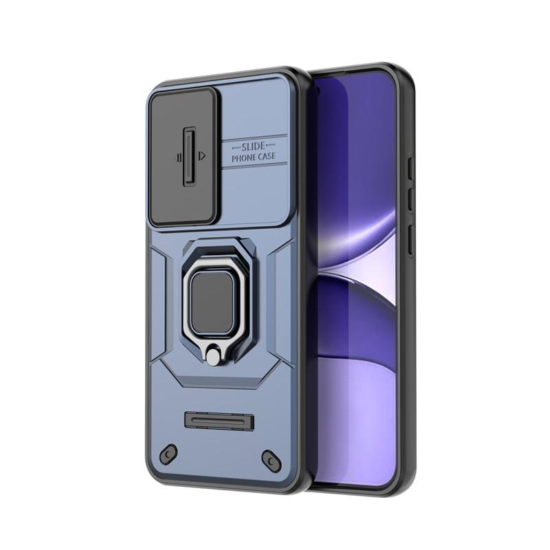 

For Xiaomi Poco F7 Case Poco F7 Cover Slide Camera Protector Durable Bumper Shield Holder Phone Cases For Xiaomi Poco F7 Funda For Poco F7 синий